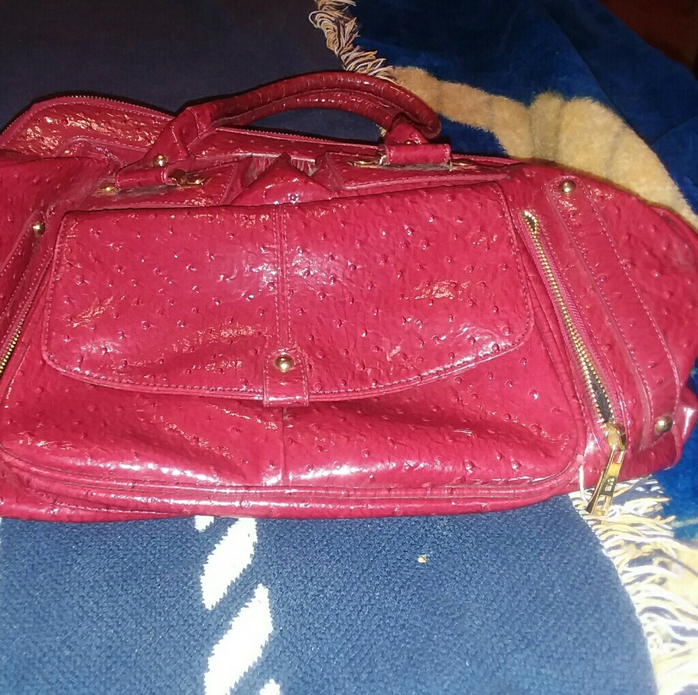 Urban expression large red handbag